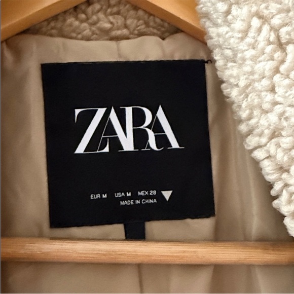 Zara Women's Cozy Cream Teddy Jacket - Picture 5 of 7